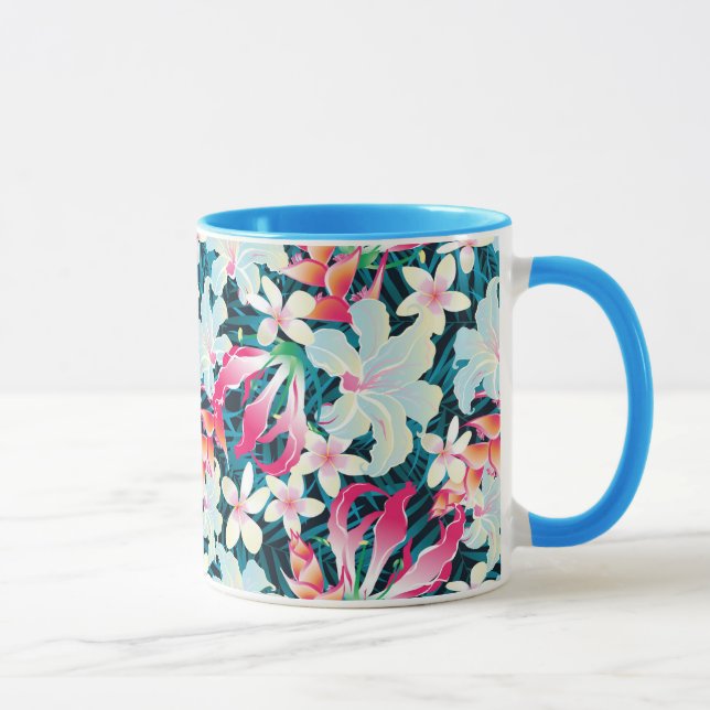 Mug Motif tropical coloré (Droite)