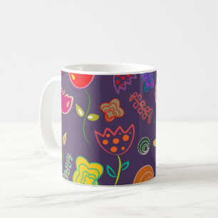Mug Motif tulipe funky violet