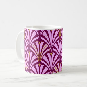Mug Motif ventilateur Art déco - orchidée et violet