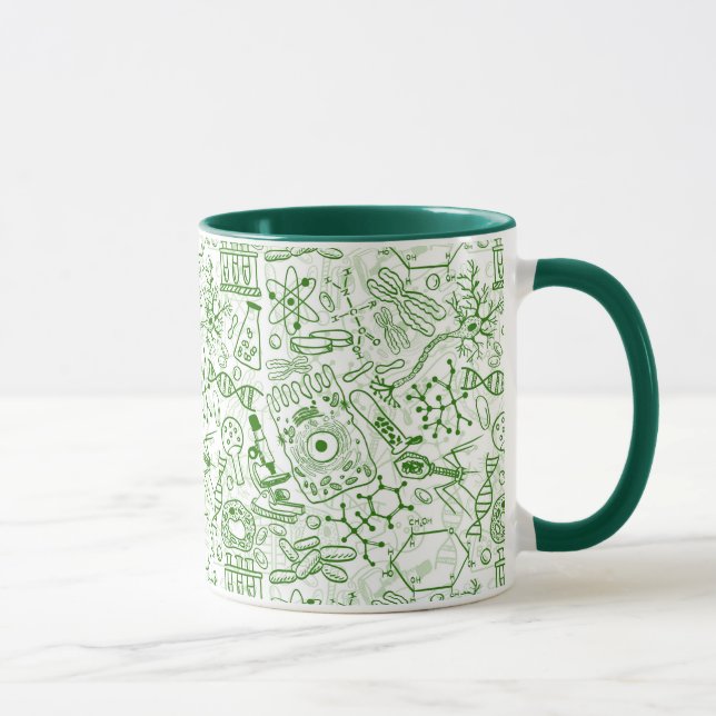 Mug Motif vert de biologie (Droite)
