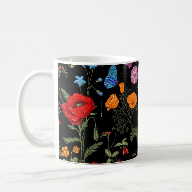Mug Motif vintage été sans soudure. Papier peint botan (Gauche)