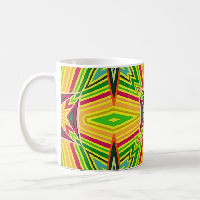 Mug Motif vintage géométrique tribal. Une ethnie sans  (Gauche)