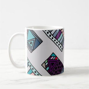 Mug Motif vintage sans couture. arrière - plan géométr