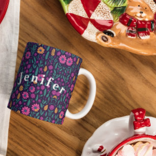 Mug Motifs de fleurs et d'arbres en toute transparence