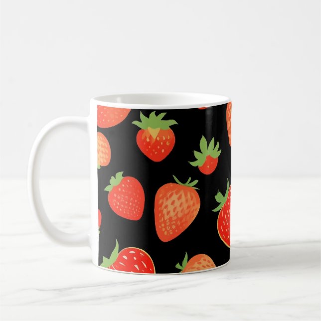 Mug Motifs de fraises (Gauche)