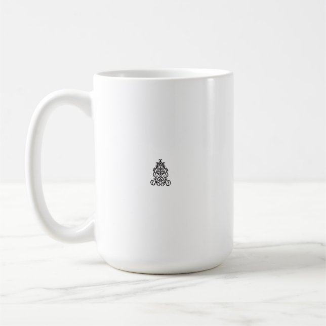 Mug Motifs ornementaux en noir et blanc frappant (Gauche)