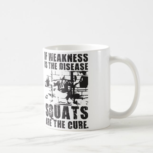 Mug Motivation De L'Entraînement - Le Squat Est Le Tra (Droite)