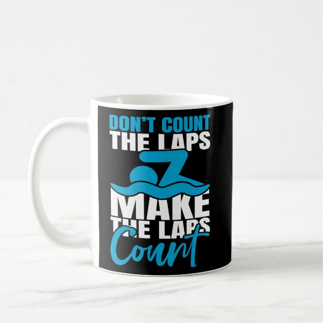 Mug Motivation de natation Citation de nageur Enthousi (Gauche)