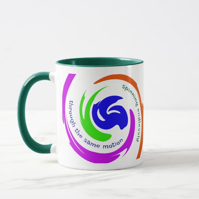 Mug Motivation personnalisée Art Abstrait dynamique (Gauche)