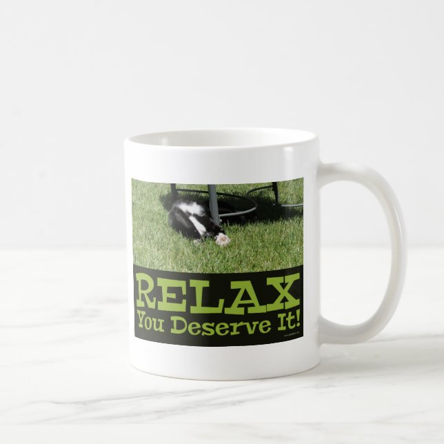 Mug Motivation Relax Cat Me Temps Fun Design (Droite)