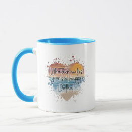 Mug Motivationnel, Inspirationnel, Sunset Beach Heart