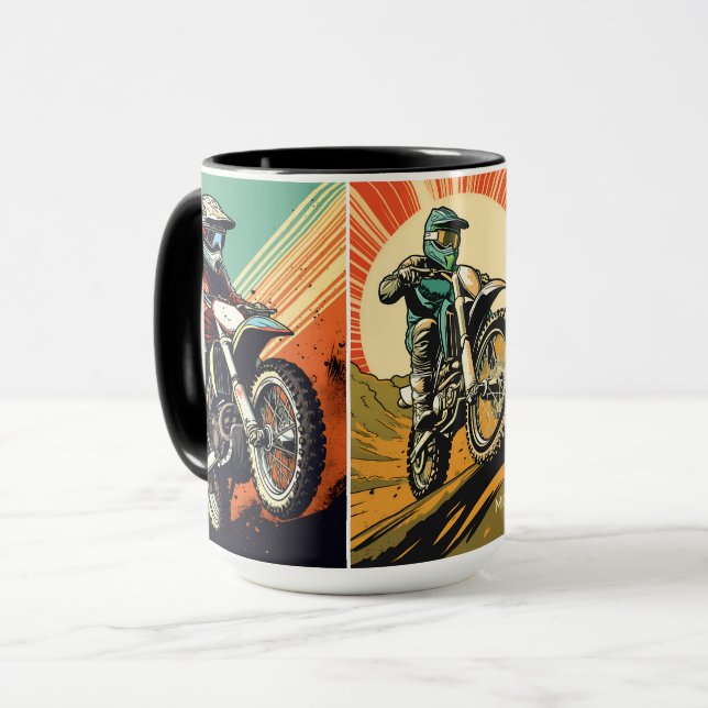 Mug Motocross monographique personnalisé (Devant gauche)