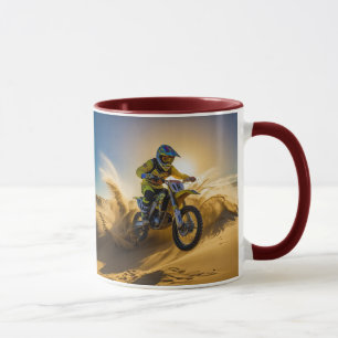 Mug Motocross Rider équitation dans les dunes