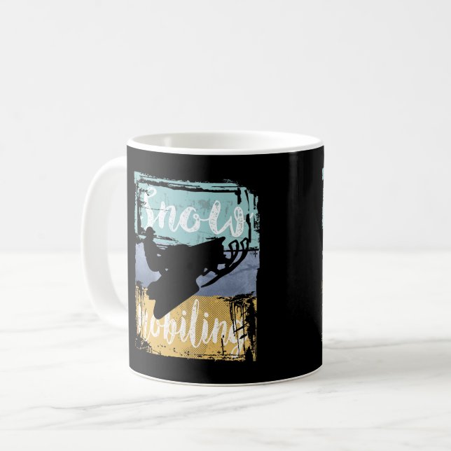 Mug Motoneige Retro Style Motoneige (Devant gauche)