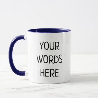 Mug Mots personnalisés Cadeau de texte personnalisé