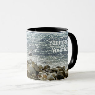 Mug mouette et surf marin