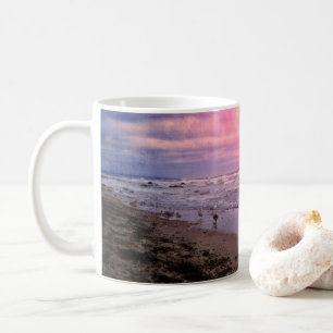 Mug Mouettes au bord de la mer au coucher du soleil