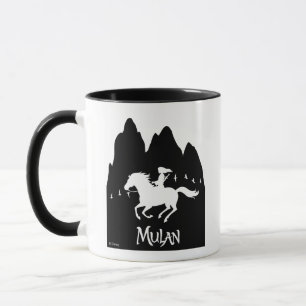Mug Moulan Riding Black Wind Past Mountains Silhouette