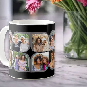 Mug Moulin à vent photo rétro 12 pétales de fleurs noi