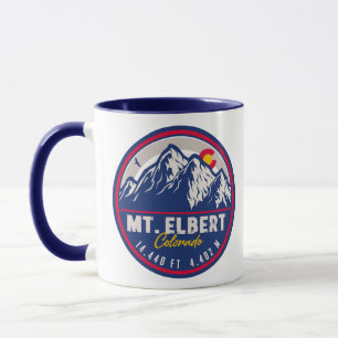 Mug Mount Elbert Colorado 14ers Retro Sunset Souvenirs