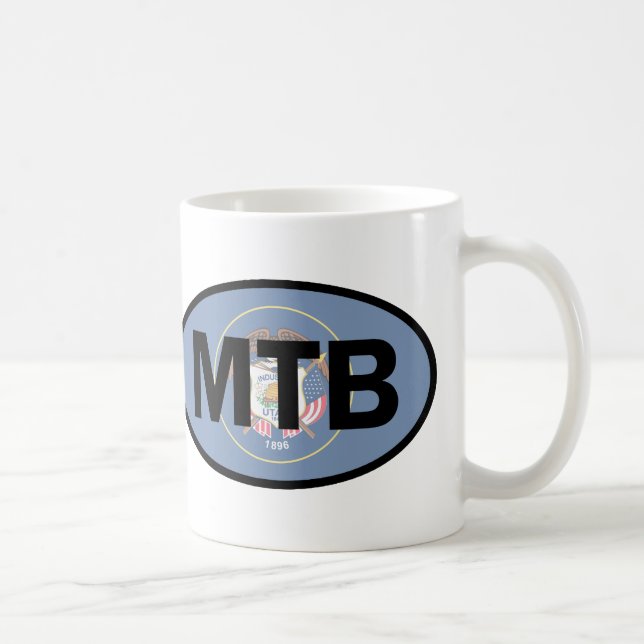 Mug Mountain Biking Utah Flag (Droite)