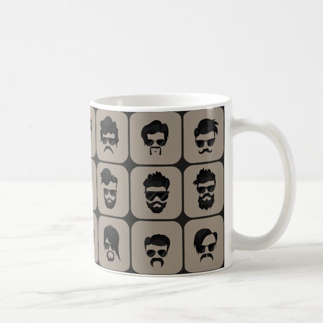 Mug moustache, barbe et coiffure (Droite)