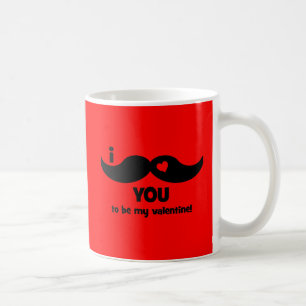 Mug Moustache I vous à être mon valentine !