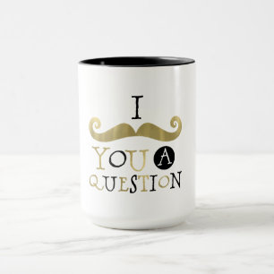 Mug Moustache noir or