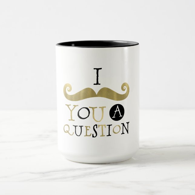 Mug Moustache noir or (Centre)