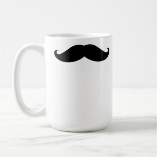 Mug Moustache noire drôle Hipster
