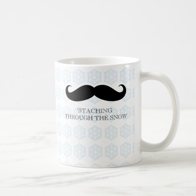 Mug Moustaches drôles de Noël de vacances de moustache (Droite)