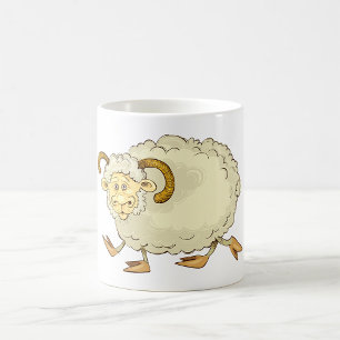 Mug Mouton de bélier surpris Drôle d'animal de ferme