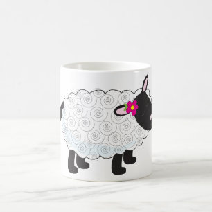 Mug Mouton Noir Avec Laine Blanche