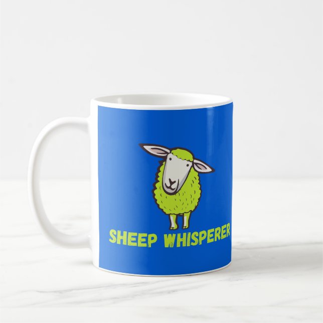Mug Mouton Whisperer Mignonne Mouton Drôle (Gauche)