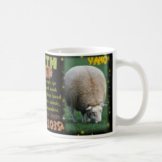 Mug Moutons de la terre 1979, zodiaque de 2039 Chinois (Droite)