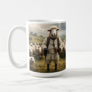Mug Moutons Drôle Shepard Avec Son Troupeau De Moutons