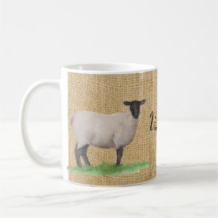 Mug Moutons du Suffolk d'aquarelle