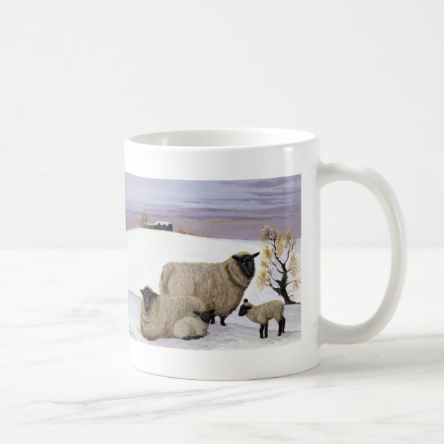 Mug Moutons en hiver (Droite)