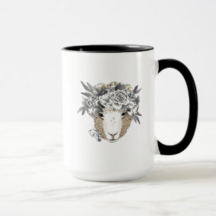 Mug Moutons floraux de halo