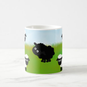 Mug Moutons noirs de la famille, drôle. humour,