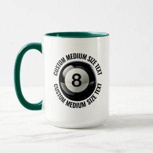 Mug Moyen Texte VERT CHASSEUR Combinaison 15oz 8 Ball