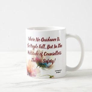 MUG MOYENNE ET COULEUR D'EAU ROSE INSPIRATIONNELLE FLO