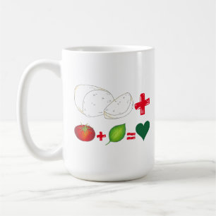 Mug Mozzarella italienne + Tomate + Basil = Coeur d'am