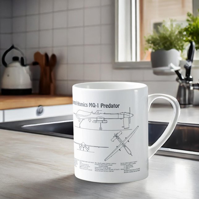 Mug MQ-1 Predator UAV- Plan d'avion BD (Créateur téléchargé)