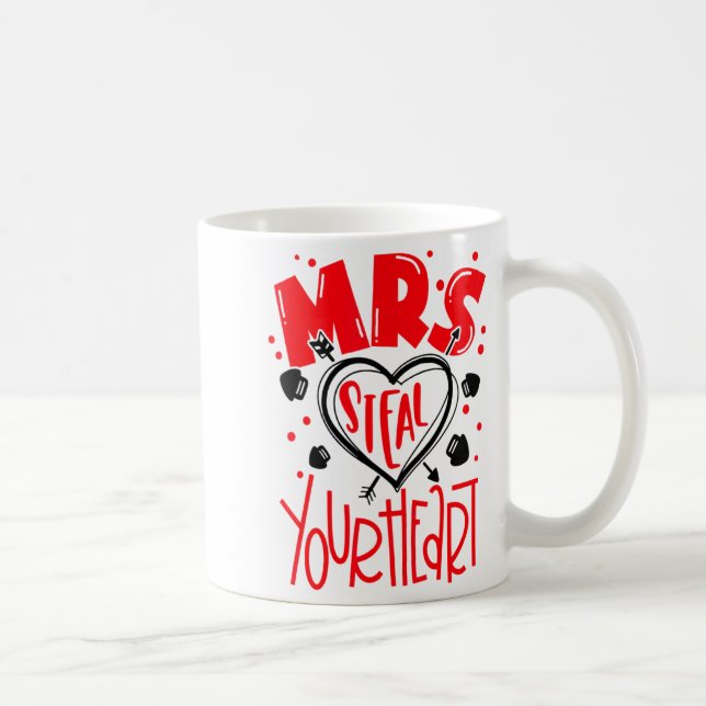 Mug Mrs Steal Your Heart Valentines Day Matching Coup  (Droite)