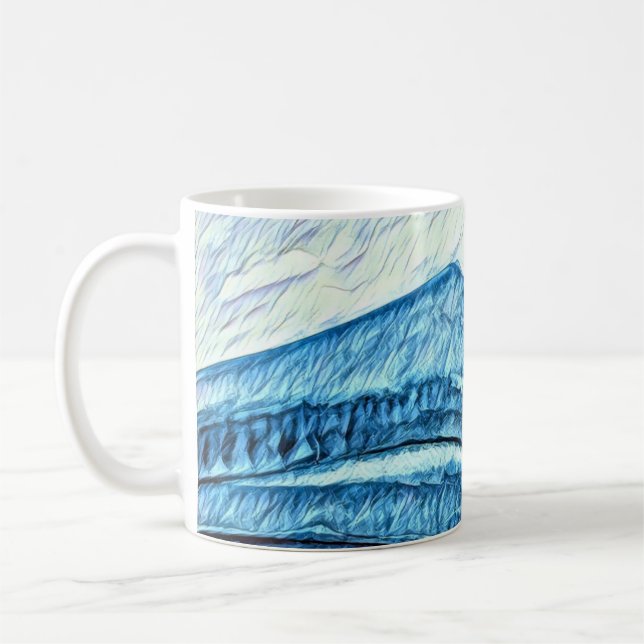 Mug Mt Tamalpais Watercolor Turquoise  (Left)
