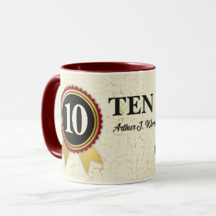 Mug Mu anniversaire de longévité de l'employé personna