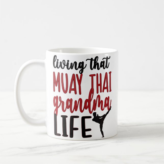 Mug Muay Thai Grandma Life Muay Thai Grandmother (Gauche)