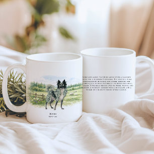 Mug Mudi hongrois   Chien à l'aquarelle et citation su
