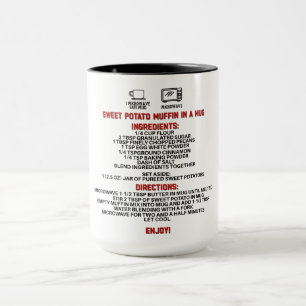 Mug Muffin de pomme de terre sucrée à base de bleuets